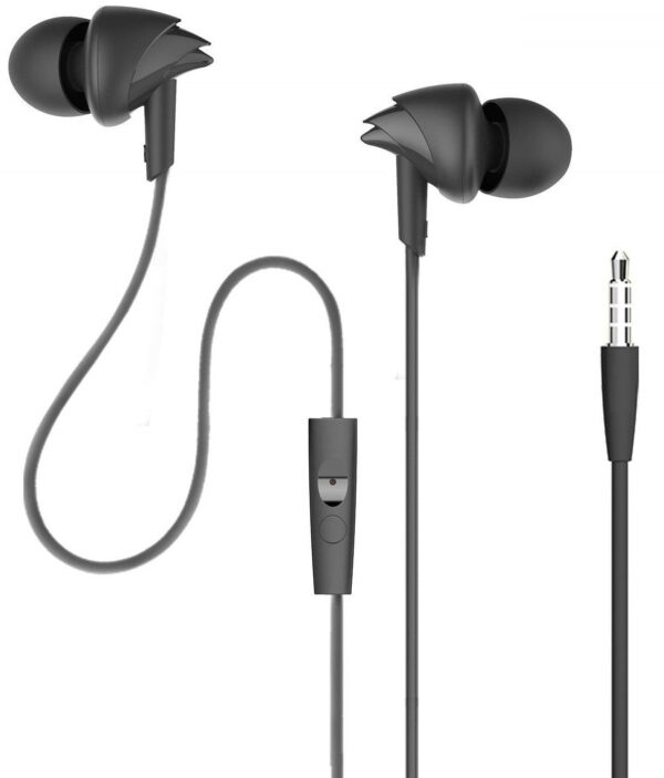 boAt BassHeads 110 In-Ear Headphones with mic(Black)