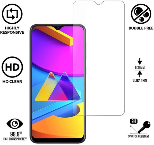 Reliable 0.3mm HD Pro+ Tempered Glass Screen Protector Packaging Kit for Samsung Galaxy M10S