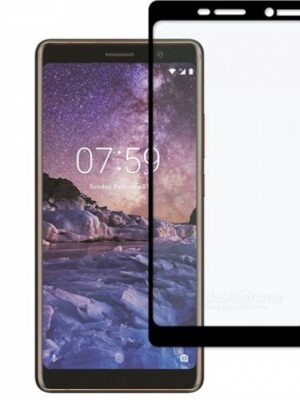 Reliable Premium Edge to Edge 11D Tempered Glass Screen Protector for Nokia 7 Plus.