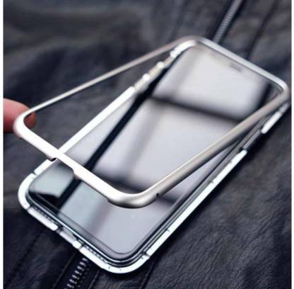 Nokia 6.1 Plus Case Ultra Slim Magnetic Cover Metal Frame (Black).