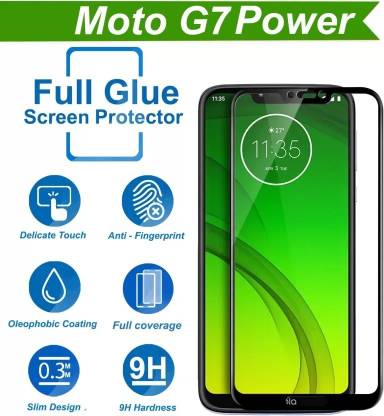Reliable Premium Edge to Edge 11D Tempered Glass Screen Protector for Moto G7 Power.