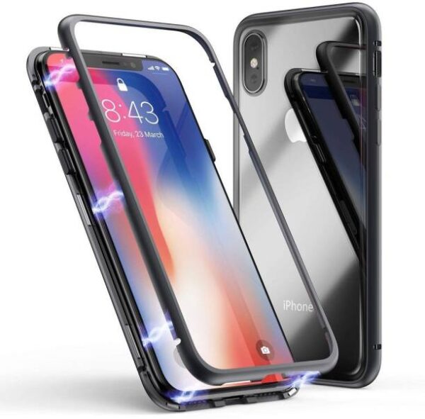 Apple iPhone X Case,Ultra Slim Magnetic Cover Metal Frame