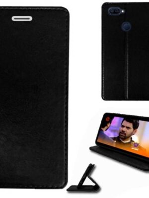 Vivo V11 / V11 Pro VIP Leather Flip Cover with Foldable Stand and Wallet Card Slots (Black/Brown/Blue).