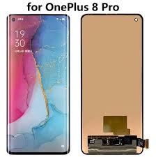 LCD with Touch Screen for OnePlus 8 Pro - Black (display glass combo folder)
