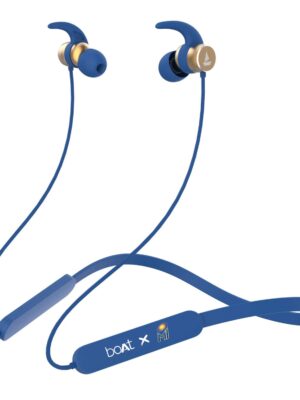 Boat Rockerz 255 Mumbai Indians Edition Wireless Headset with Super Extra Bass, IPX5 Water and Sweat Resistant, Qualcomm Chipset and Upto 6H Playback(MI Blue)