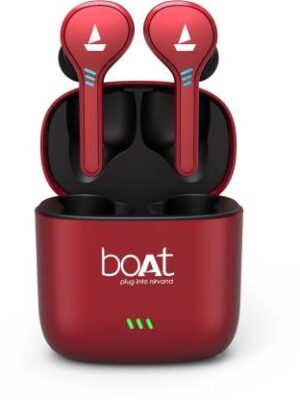 boAt Airdopes 433/431 Bluetooth Headset (Red, True Wireless)