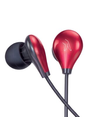 FINGERS Droplets Wired Earphones with Angular Earbuds and Mic - Piano Red