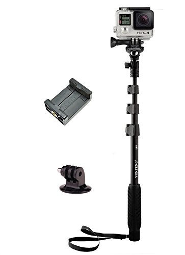 Yunteng (4-section Retractable Handheld Monopod Selfie Stick): Black