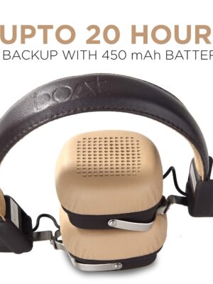 BoAt Rockerz 600 Bluetooth Headphones (Brown) by Boat