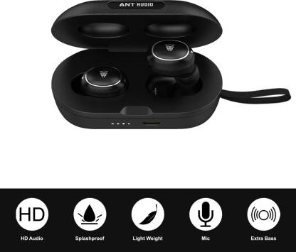 Ant Audio Wave Sports TWS 700 True Bluetooth Headset with Mic (Black, In the Ear)
