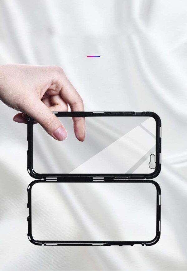 iPhone 7 & 8 Luxury Magnetic Metal Bumper Case (M Black)