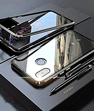 Redmi Note 6 Pro Case Ultra Slim Magnetic Cover Metal Frame (Black).