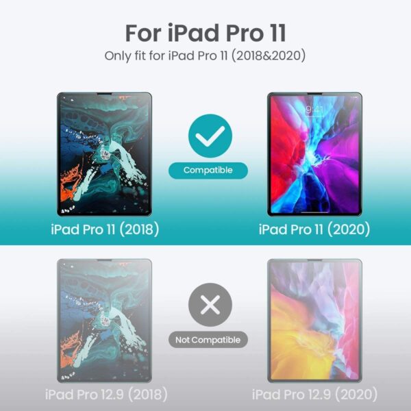 Reliable 0.3mm Scratch Resistant Flexible Tempered Glass Screen Protector for Apple iPad Pro 11 (2020/2018).