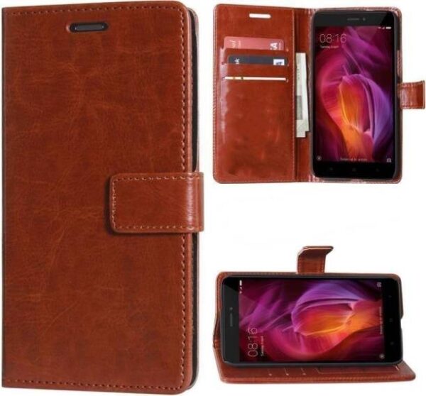 Oppo Reno 10x Zoom VIP Leather Flip Cover with Foldable Stand and Wallet Card Slots (Black/Brown/Blue).