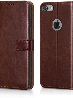 Iphone 5 / 5se VIP Leather Flip Cover with Foldable Stand and Wallet Card Slots (Black/Brown/Blue).