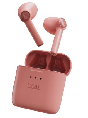 boAt Airdopes 131 Twin Wireless Earbuds with IWP™ Technology, Bluetooth V5.0, Immersive Audio, Up to 15H Total Playback, Instant Voice Assistant and Type-C Charging(Cherry Blossom)